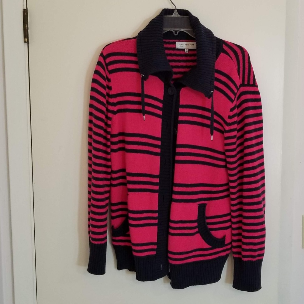 Pink and Navy Sweater